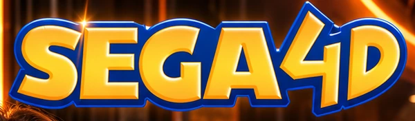 Logo SEGA4D warna emas dan biru